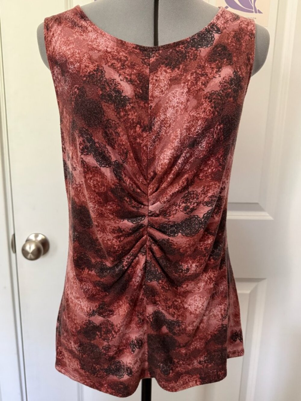 Small Wine Red Simply Vera Tank Top